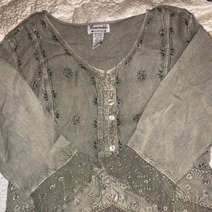 Long sleeve Olive Green Bouse